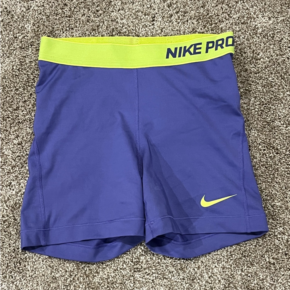Nike Pro Shorts-Purple & Green💜💚